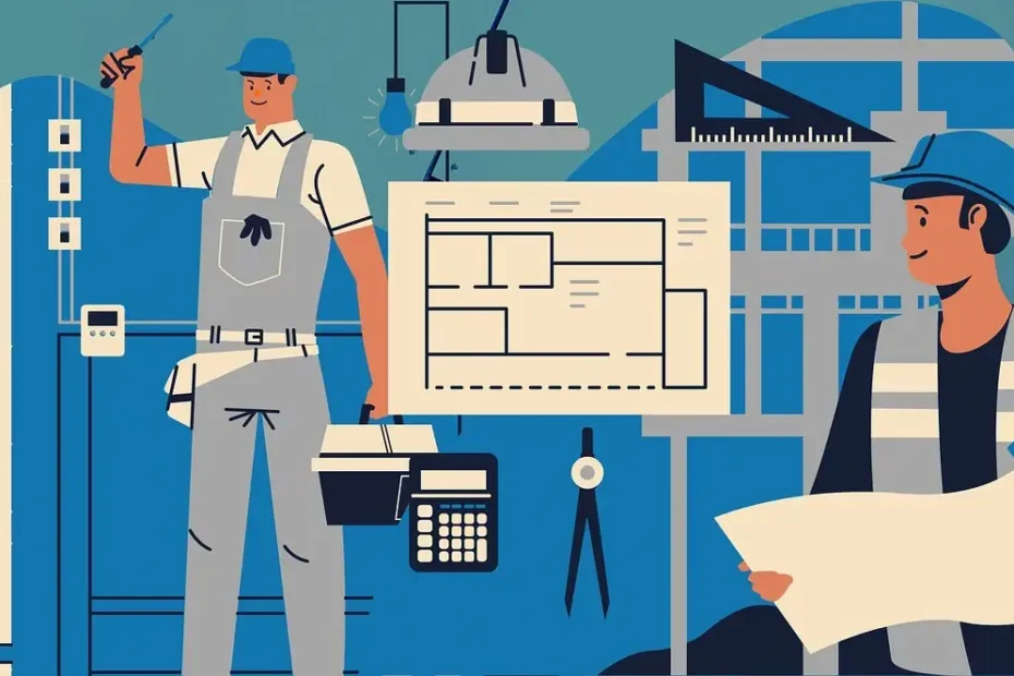 builders following a blueprint