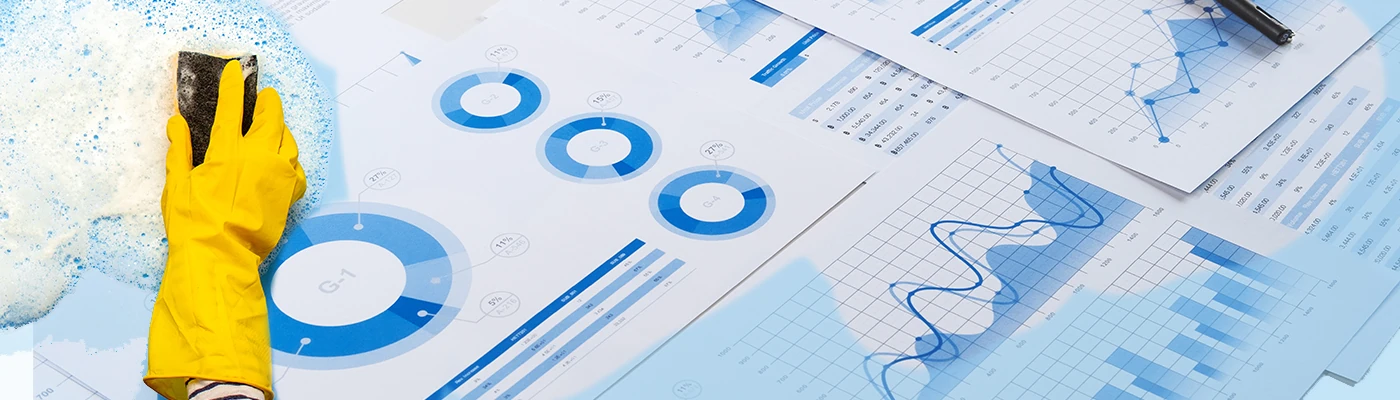hand cleaning financial documents