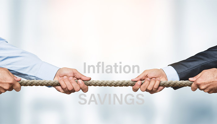 tug of war between inflation and saving